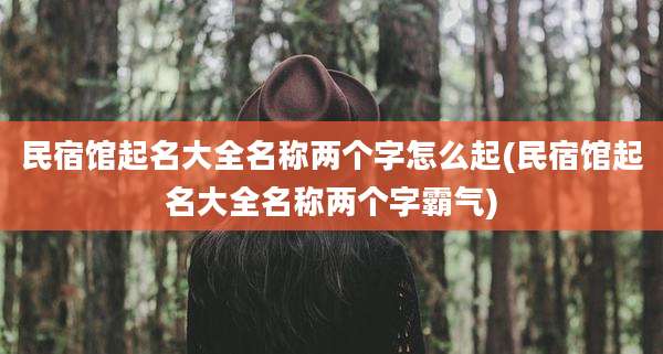 民宿馆起名大全名称两个字怎么起(民宿馆起名大全名称两个字霸气)