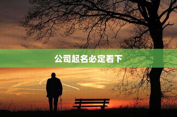 公司起名必定看下