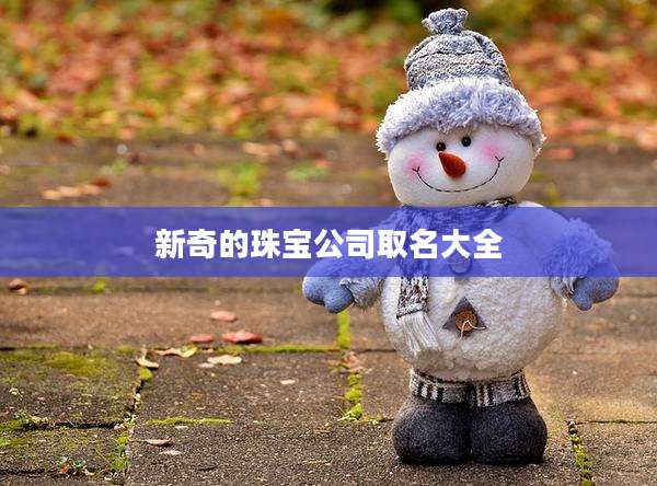 新奇的珠宝公司取名大全