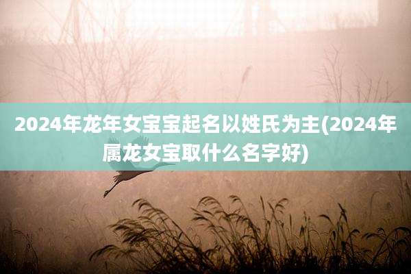 2024年龙年女宝宝起名以姓氏为主(2024年属龙女宝取什么名字好)
