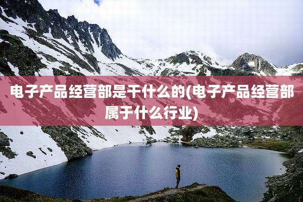 电子产品经营部是干什么的(电子产品经营部属于什么行业)