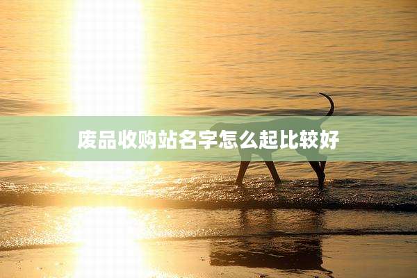废品收购站名字怎么起比较好