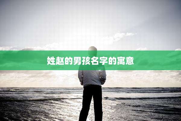 姓赵的男孩名字的寓意