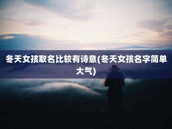 冬天女孩取名比较有诗意(冬天女孩名字简单大气)