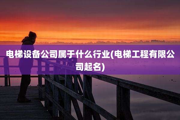 电梯设备公司属于什么行业(电梯工程有限公司起名)