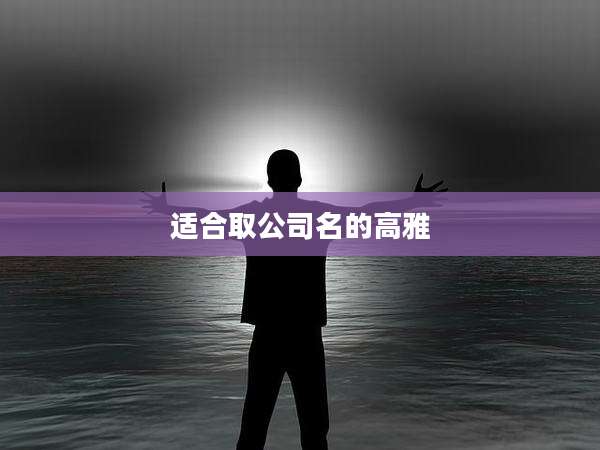 适合取公司名的高雅