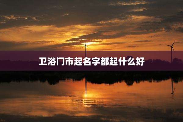 卫浴门市起名字都起什么好