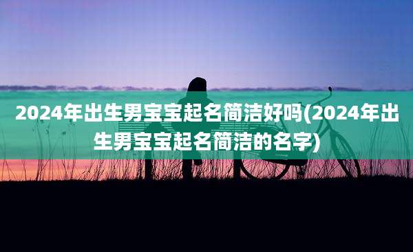 2024年出生男宝宝起名简洁好吗(2024年出生男宝宝起名简洁的名字)