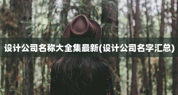 设计公司名称大全集最新(设计公司名字汇总)