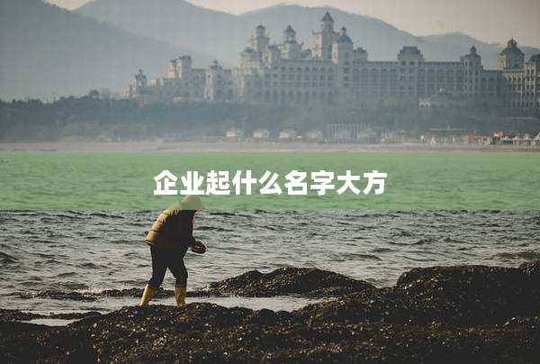 企业起什么名字大方