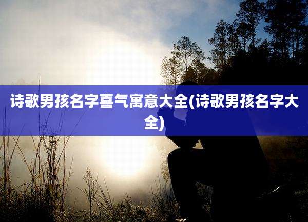 诗歌男孩名字喜气寓意大全(诗歌男孩名字大全)