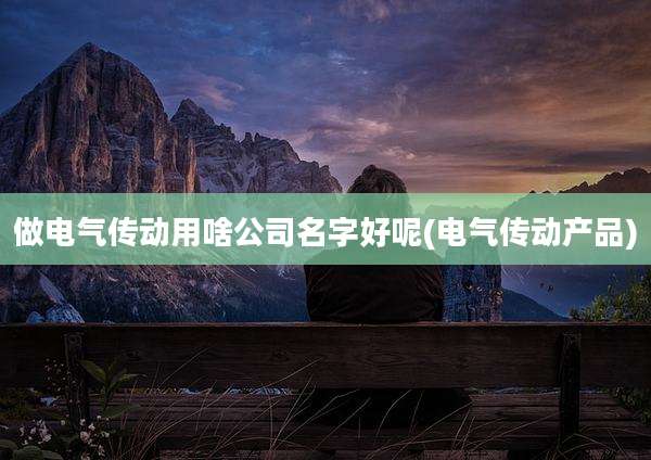 做电气传动用啥公司名字好呢(电气传动产品)