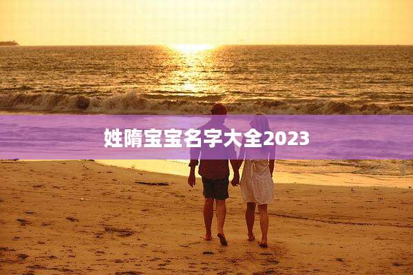 姓隋宝宝名字大全2023