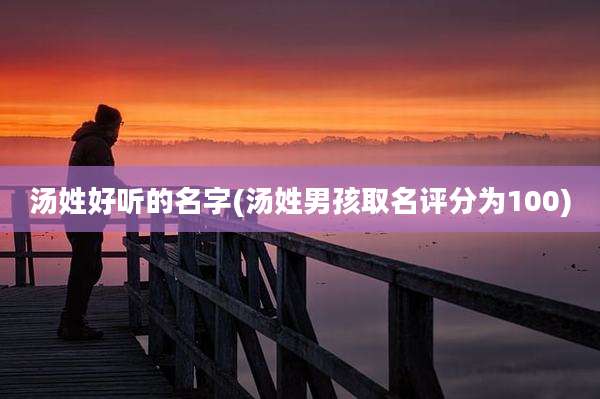 汤姓好听的名字(汤姓男孩取名评分为100)