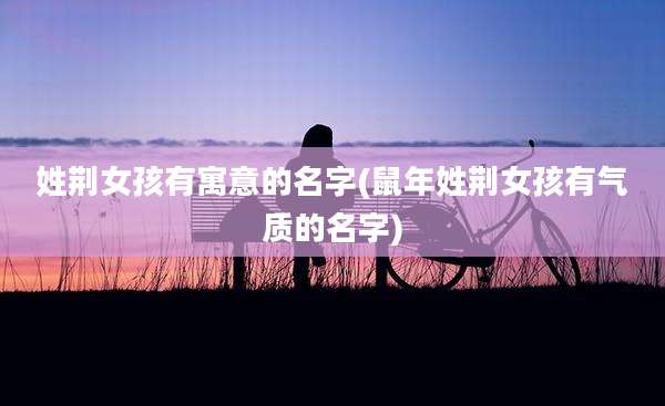 姓荆女孩有寓意的名字(鼠年姓荆女孩有气质的名字)