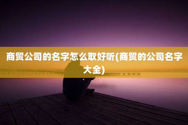 商贸公司的名字怎么取好听(商贸的公司名字大全)
