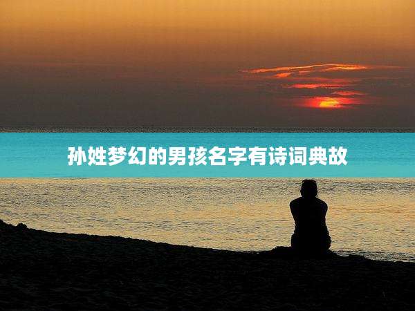 孙姓梦幻的男孩名字有诗词典故