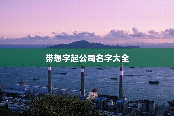 带想字起公司名字大全