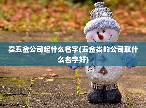卖五金公司起什么名字(五金类的公司取什么名字好)