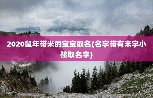 2020鼠年带米的宝宝取名(名字带有米字小孩取名字)