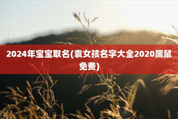2024年宝宝取名(袁女孩名字大全2020属鼠免费)