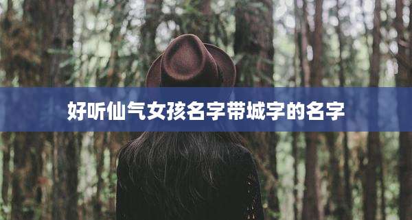 好听仙气女孩名字带城字的名字