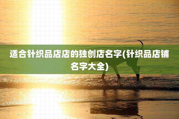 适合针织品店店的独创店名字(针织品店铺名字大全)