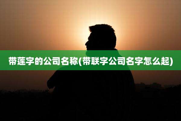 带莲字的公司名称(带联字公司名字怎么起)