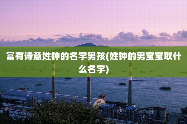 富有诗意姓钟的名字男孩(姓钟的男宝宝取什么名字)