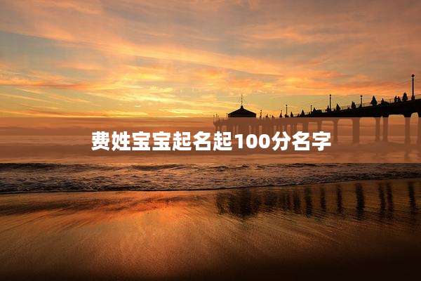 费姓宝宝起名起100分名字
