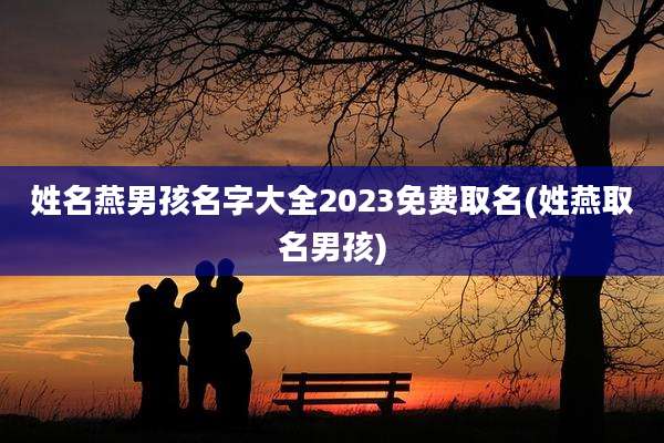 姓名燕男孩名字大全2023免费取名(姓燕取名男孩)