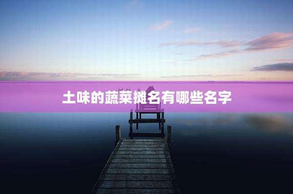 土味的蔬菜摊名有哪些名字