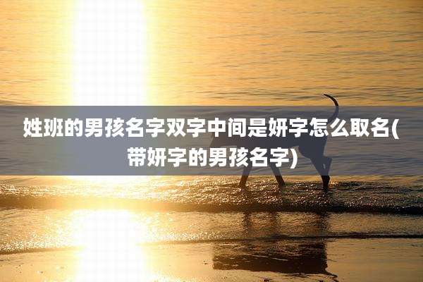 姓班的男孩名字双字中间是妍字怎么取名(带妍字的男孩名字)