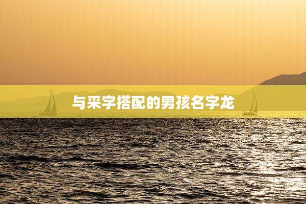 与采字搭配的男孩名字龙