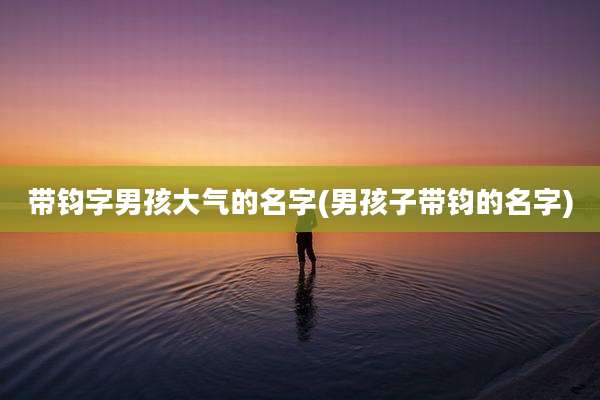 带钧字男孩大气的名字(男孩子带钧的名字)