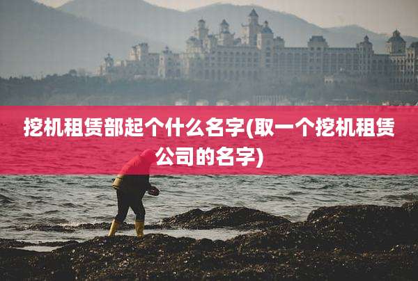 挖机租赁部起个什么名字(取一个挖机租赁公司的名字)