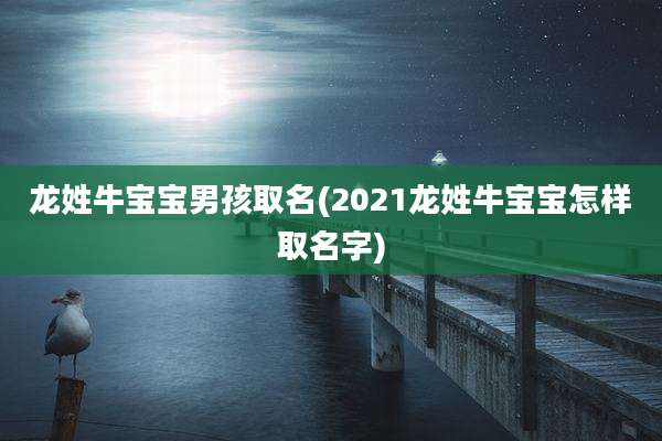 龙姓牛宝宝男孩取名(2021龙姓牛宝宝怎样取名字)