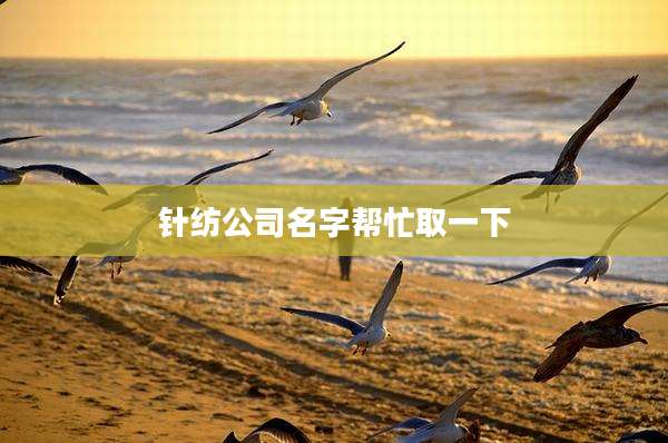 针纺公司名字帮忙取一下