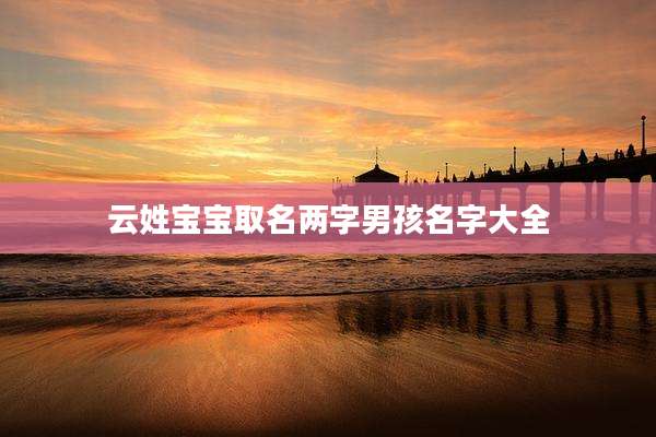 云姓宝宝取名两字男孩名字大全