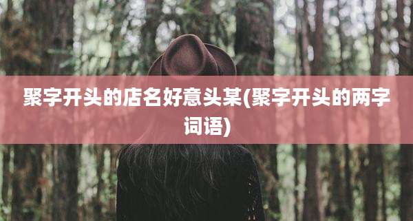 聚字开头的店名好意头某(聚字开头的两字词语)