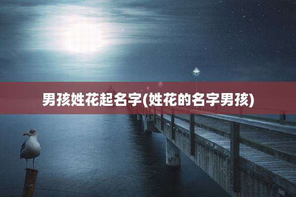 男孩姓花起名字(姓花的名字男孩)