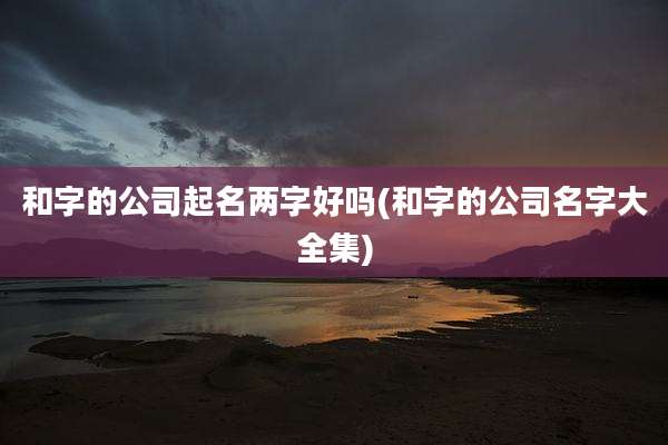 和字的公司起名两字好吗(和字的公司名字大全集)