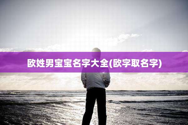 欧姓男宝宝名字大全(欧字取名字)