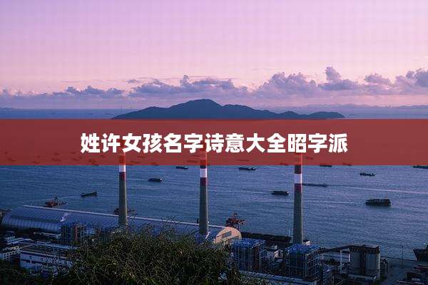 姓许女孩名字诗意大全昭字派