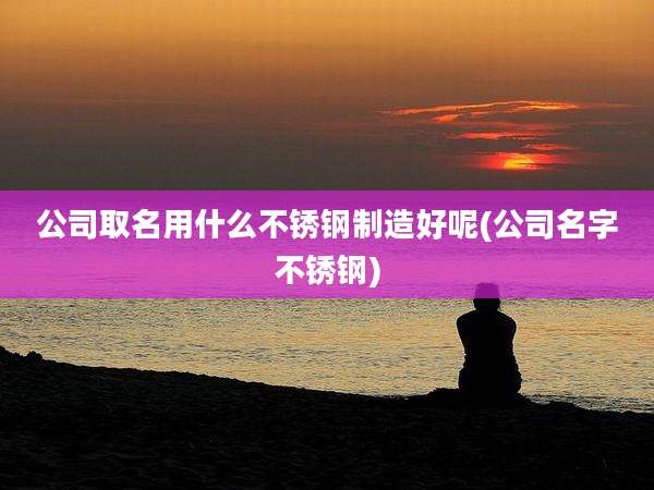 公司取名用什么不锈钢制造好呢(公司名字不锈钢)