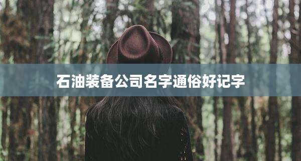 石油装备公司名字通俗好记字