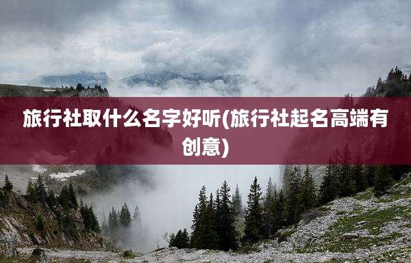 旅行社取什么名字好听(旅行社起名高端有创意)