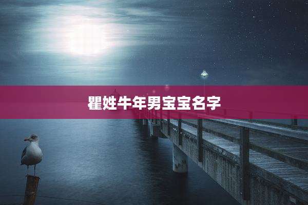 瞿姓牛年男宝宝名字