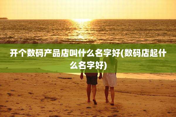 开个数码产品店叫什么名字好(数码店起什么名字好)