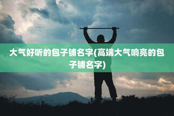 大气好听的包子铺名字(高端大气响亮的包子铺名字)